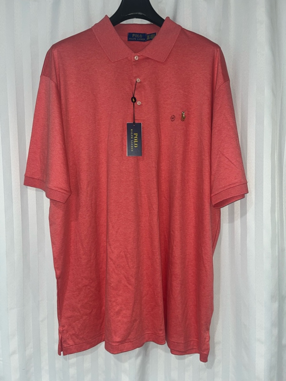 Polo by Ralph Lauren Men’s Coral Heather Short-Sleeve Polo NWT